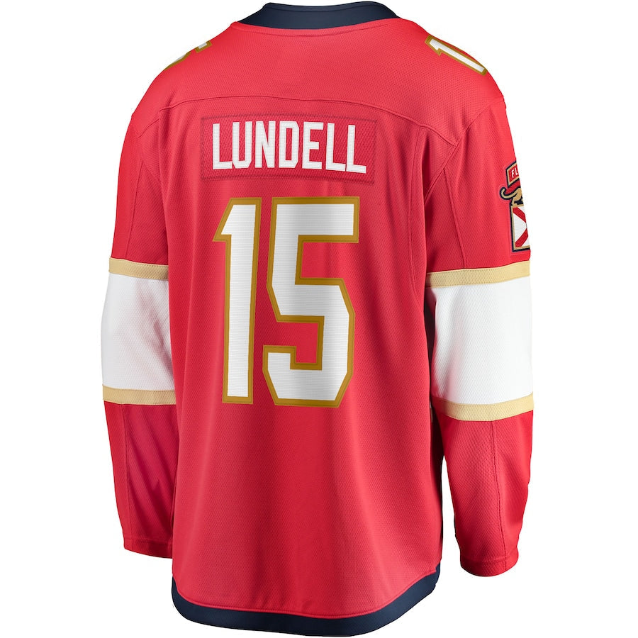 Anton Lundell Florida Panthers Home Breakaway Jersey - Red