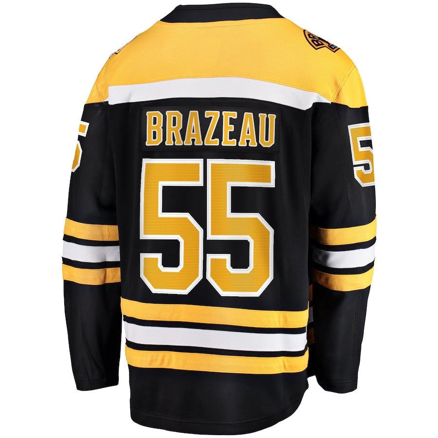 Justin Brazeau Boston Bruins Home Premier Breakaway Jersey - Black