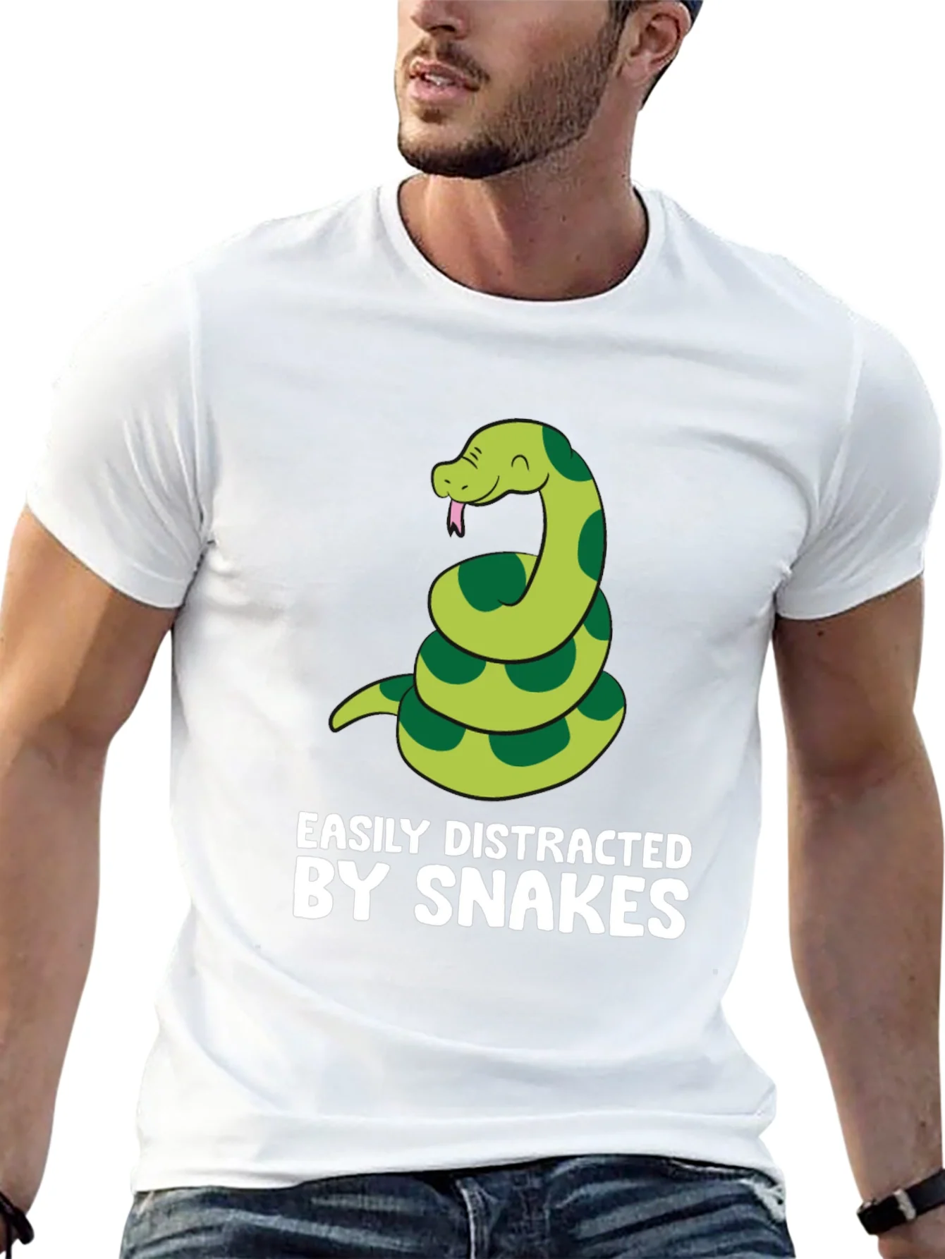 Easily Distracted By Snakes Graphic T-Shirt