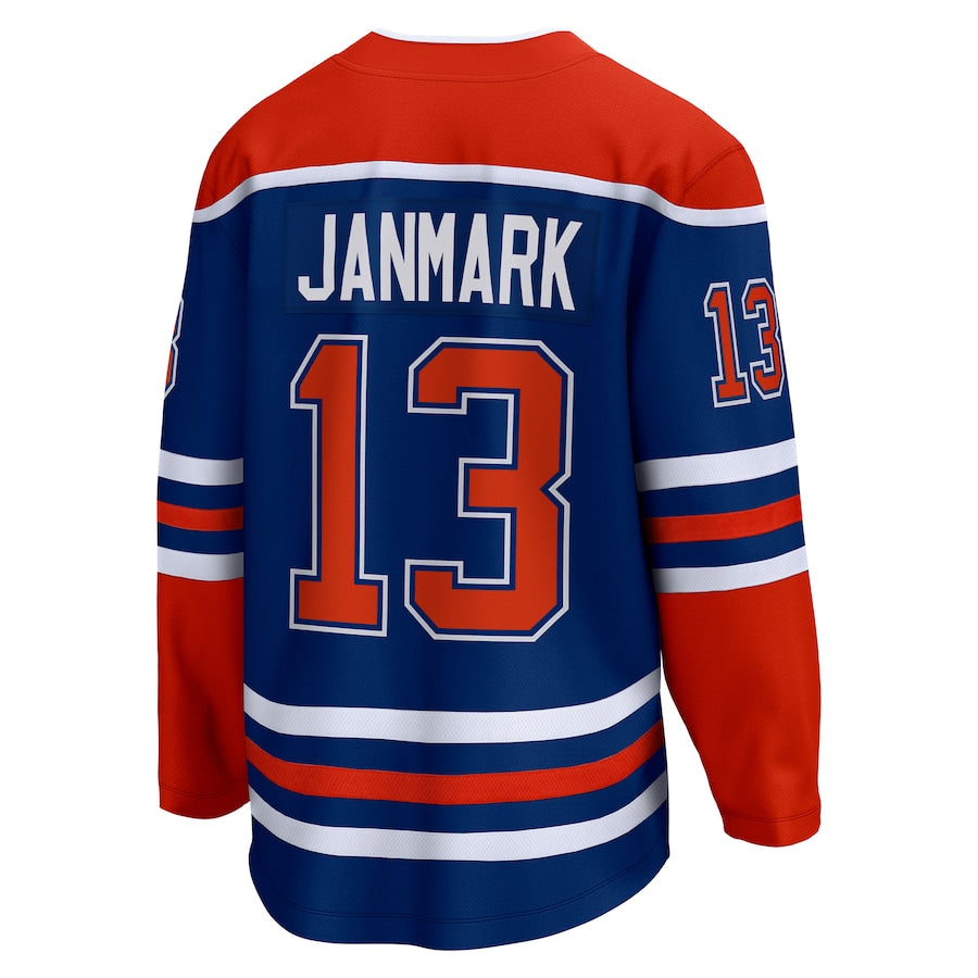 Mattias Janmark Edmonton Oilers Home Breakaway Jersey - Royal