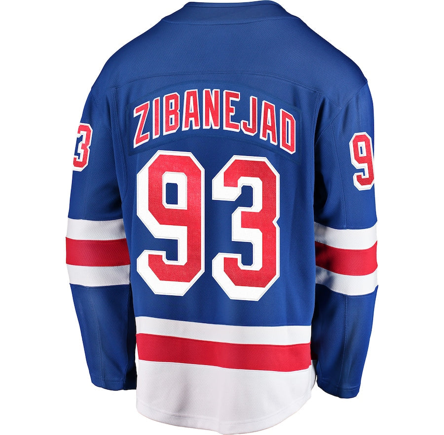 Mika Zibanejad New York Rangers Home Breakaway Jersey - Blue