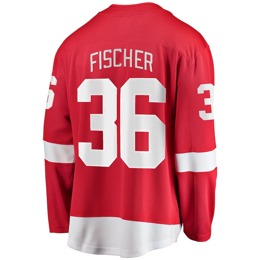 Christian Fischer Detroit Red Wings Home Breakaway Jersey - Red