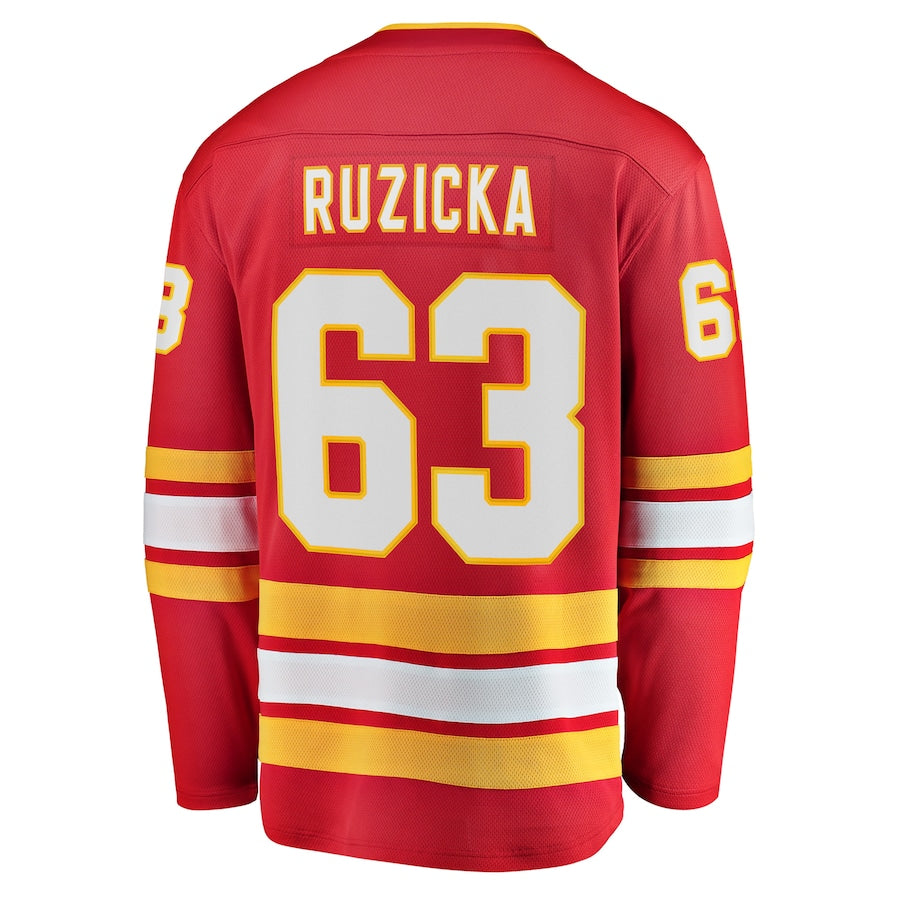 Adam Ruzicka Calgary Flames Home Breakaway Jersey - Red