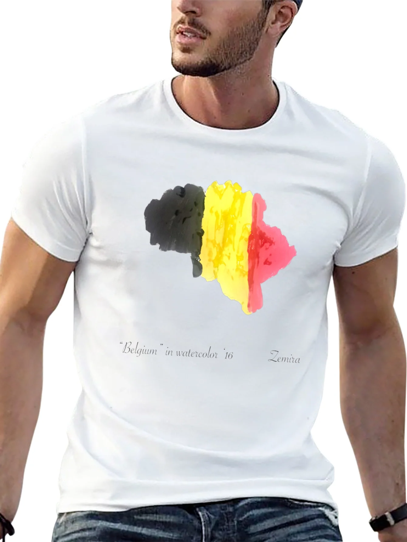 Belgium Flag T-Shirt - Black