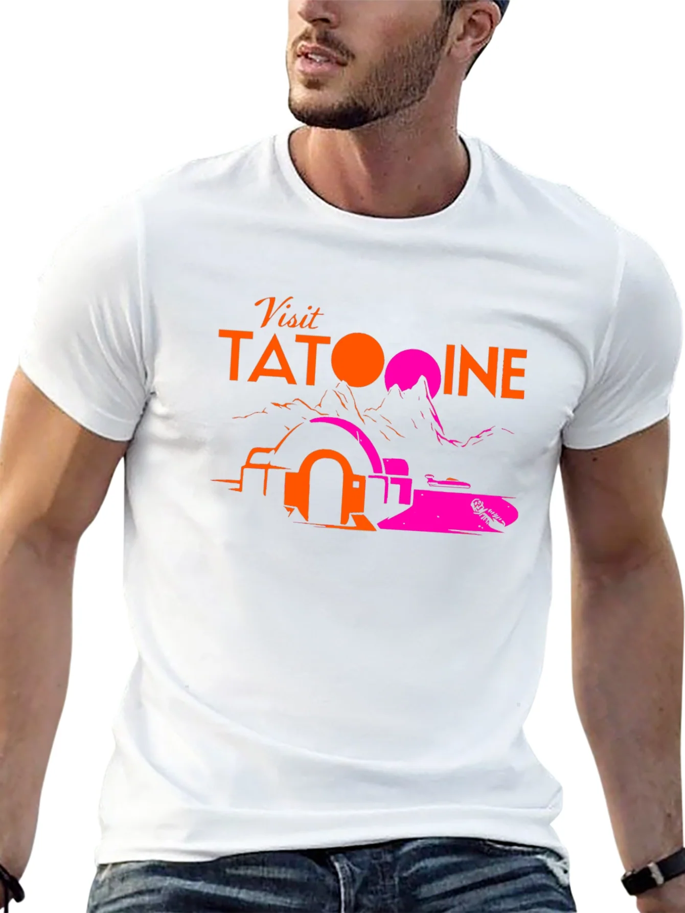 Visit Tatooine Black T-Shirt - Sci-Fi Graphic Tee