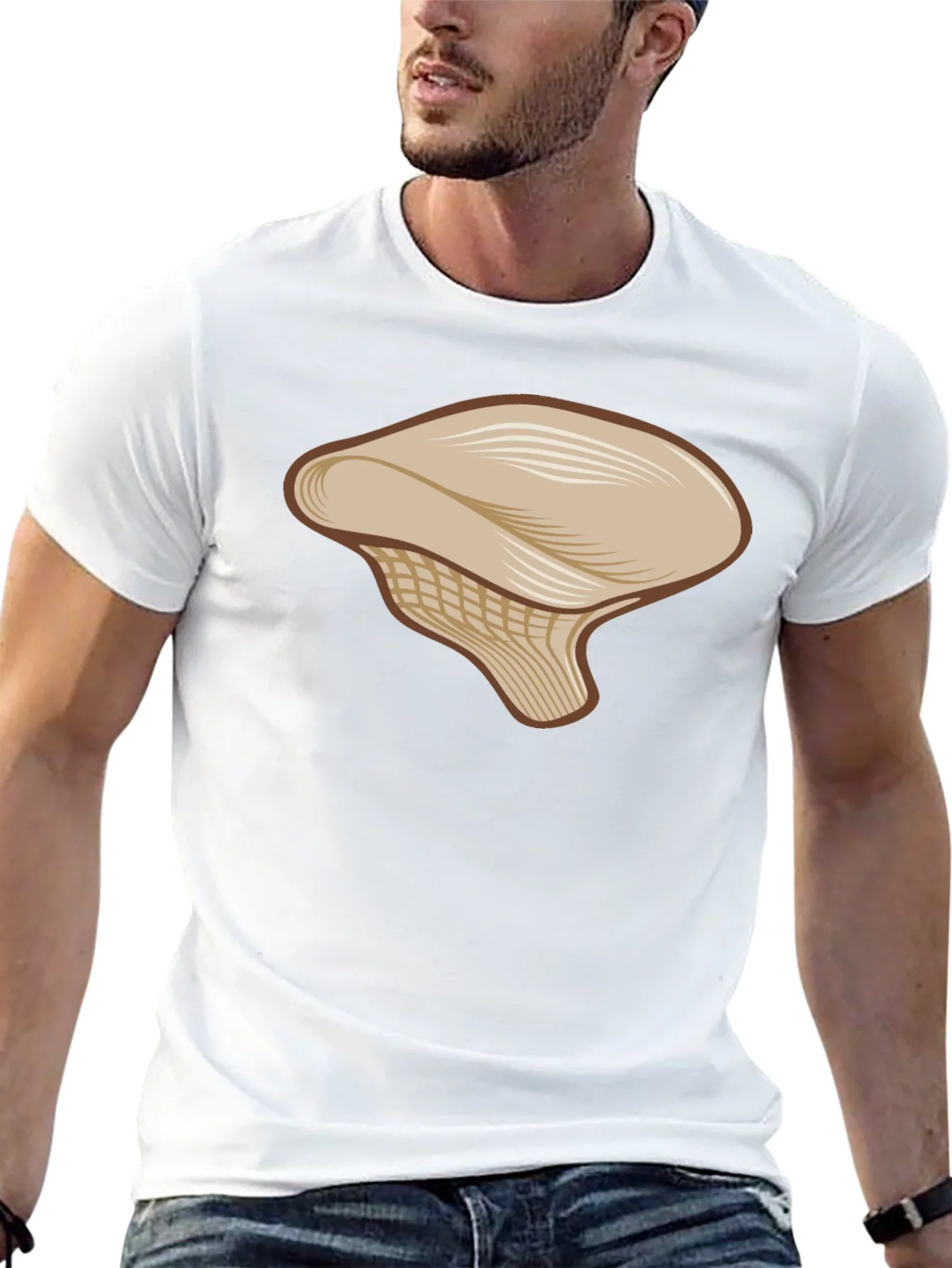 Mushroom Graphic Tee - Casual Black T-Shirt