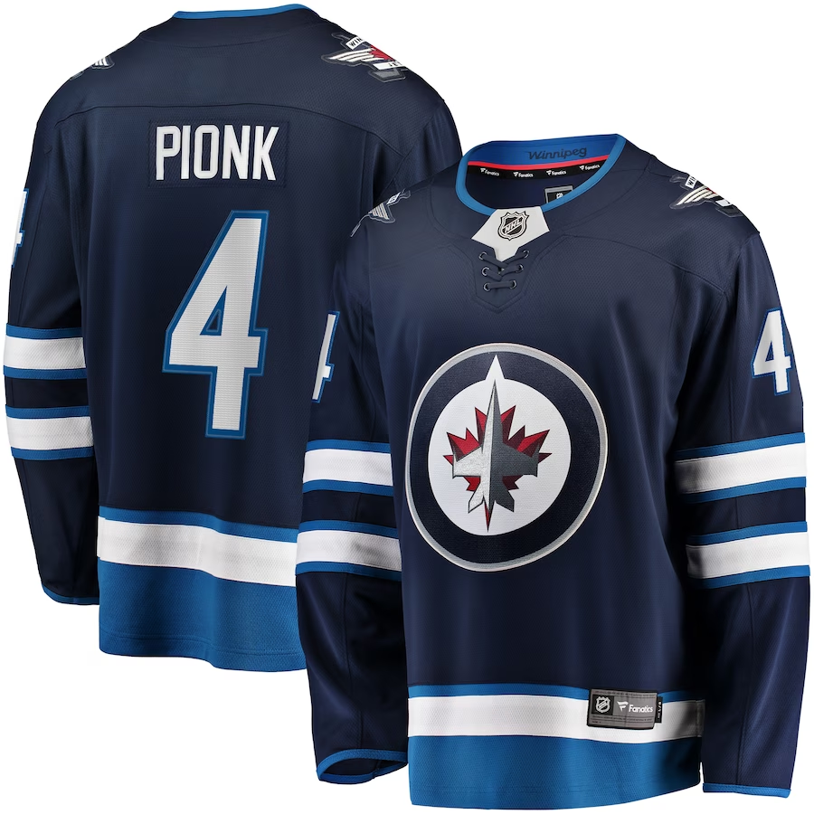 Men's Winnipeg Jets Neal Pionk #4 Navy Player Game Jersey1