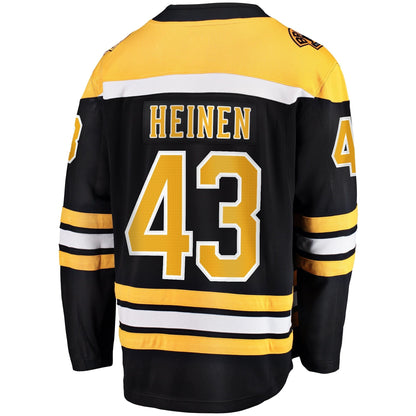Danton Heinen Boston Bruins   Home Premier Breakaway  Jersey - Black