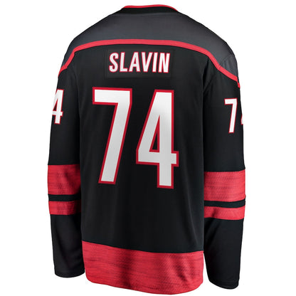 Jaccob Slavin Carolina Hurricanes   Home Breakaway  Jersey - Black