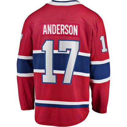 Josh Anderson Montreal Canadiens   Breakaway  Jersey - Red