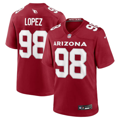 Roy Lopez Arizona Cardinals Nike Team Game Jersey -  Cardinal