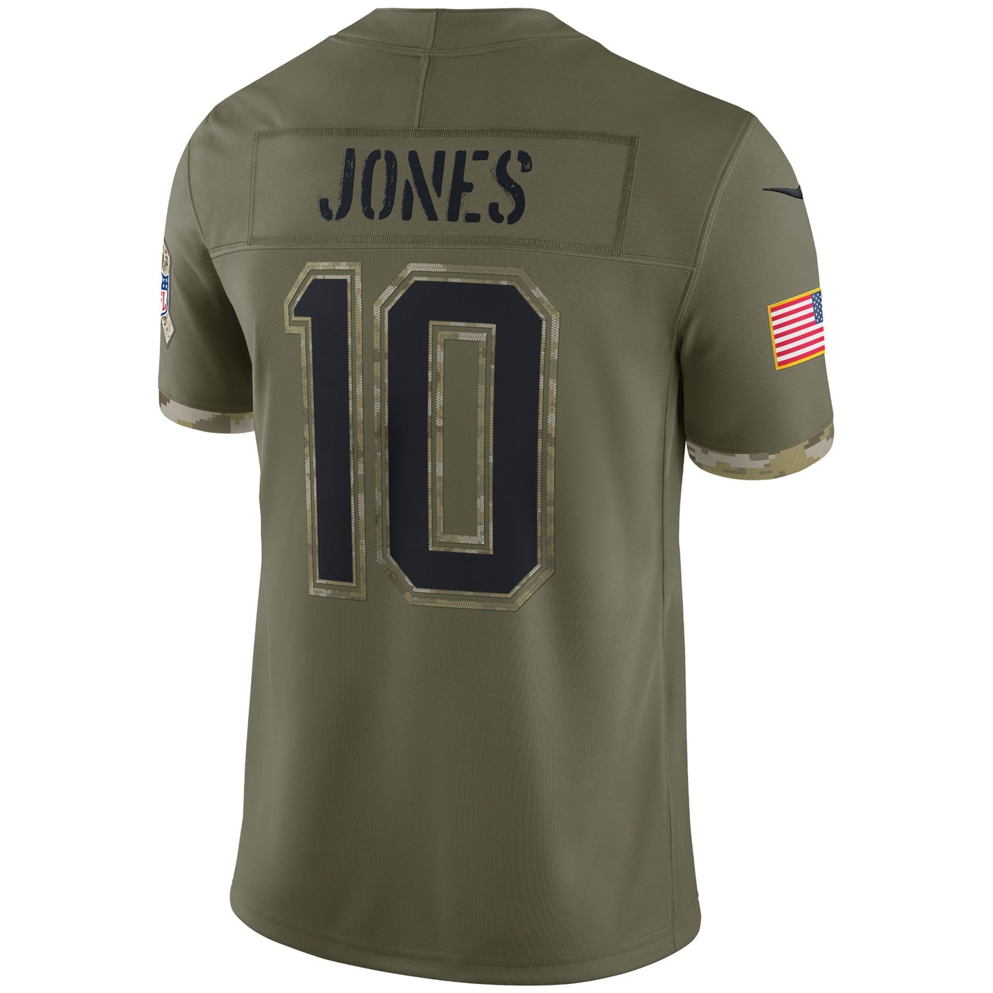 Mac Jones New England Patriots Nike Salute To Service Limited Jersey - Olive