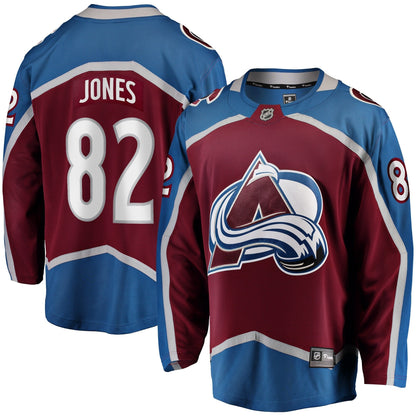 Caleb Jones Colorado Avalanche   Home Premier Breakaway  Jersey - Maroon