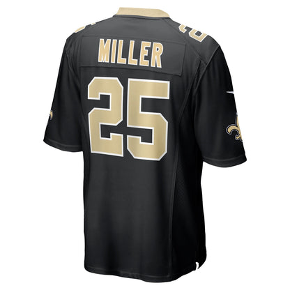 Kendre Miller New Orleans Saints Nike Team Game Jersey -  Black