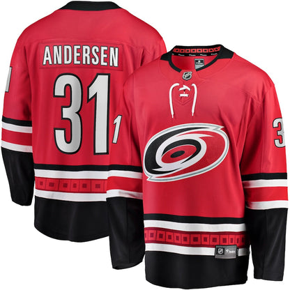 Frederik Andersen Carolina Hurricanes   Alternate Breakaway  Jersey - Red