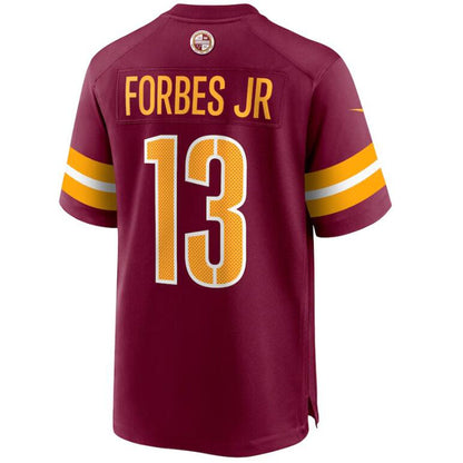 W.Commanders #13 Emmanuel Forbes Player Burgundy Game Stitched Football Jerseys