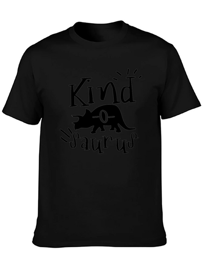Kindasaurus Black Graphic Tee - Dinosaur Lovers T-Shirt