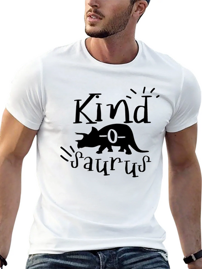Kindasaurus Black Graphic Tee - Dinosaur Lovers T-Shirt
