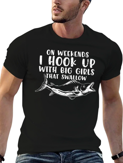 Hook Up Big Girls Fishing T-Shirt