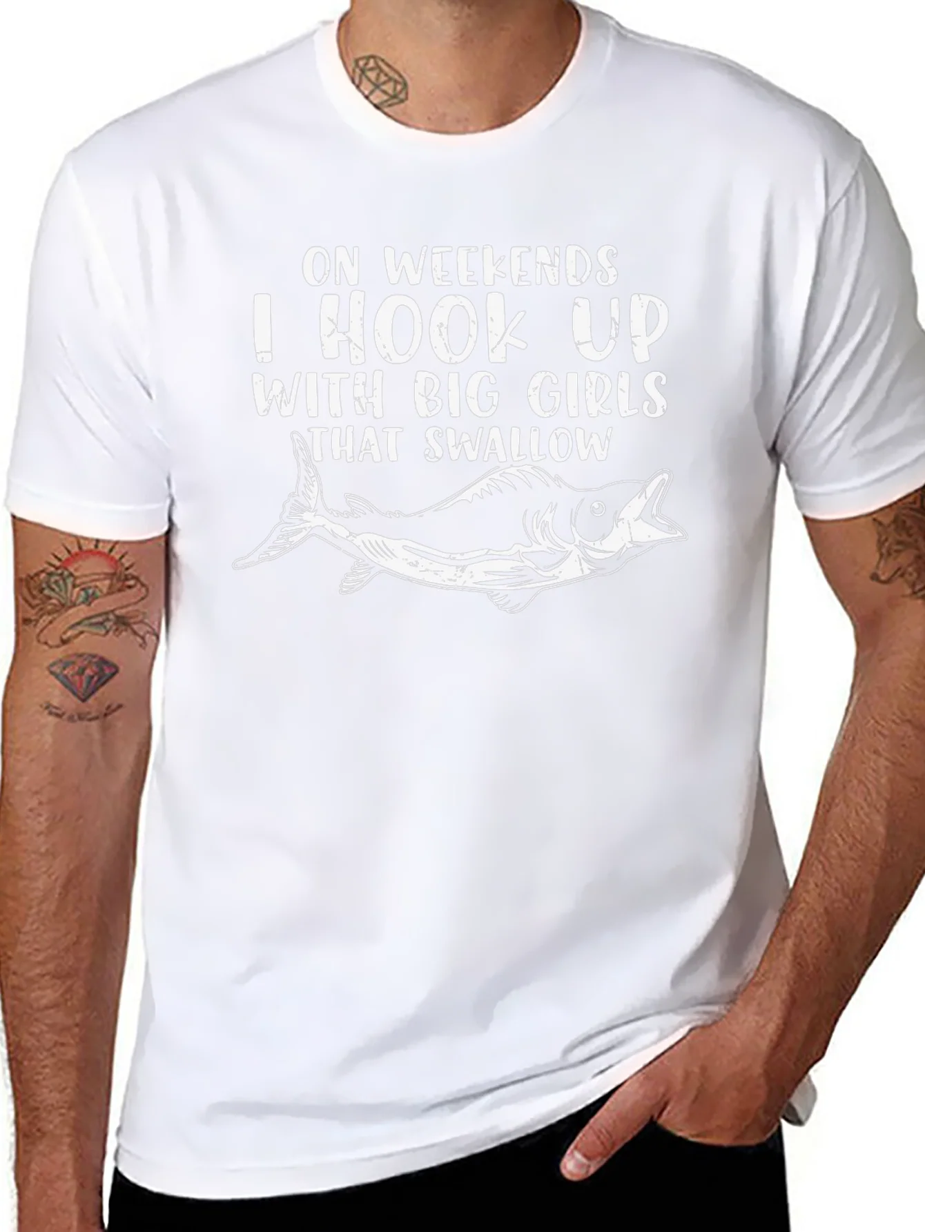 Hook Up Big Girls Fishing T-Shirt