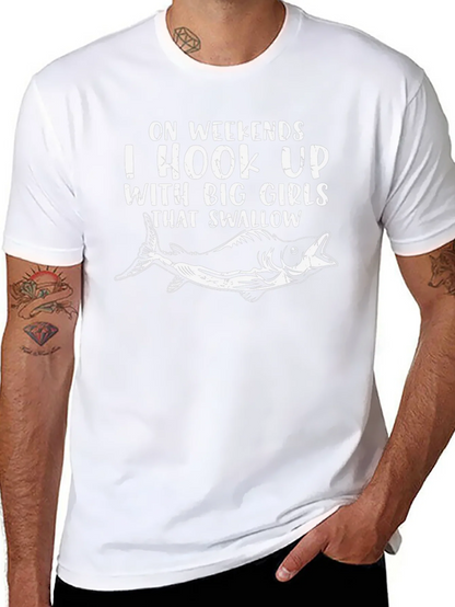 Hook Up Big Girls Fishing T-Shirt