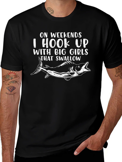 Hook Up Big Girls Fishing T-Shirt