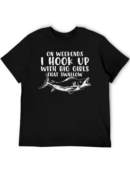 Hook Up Big Girls Fishing T-Shirt