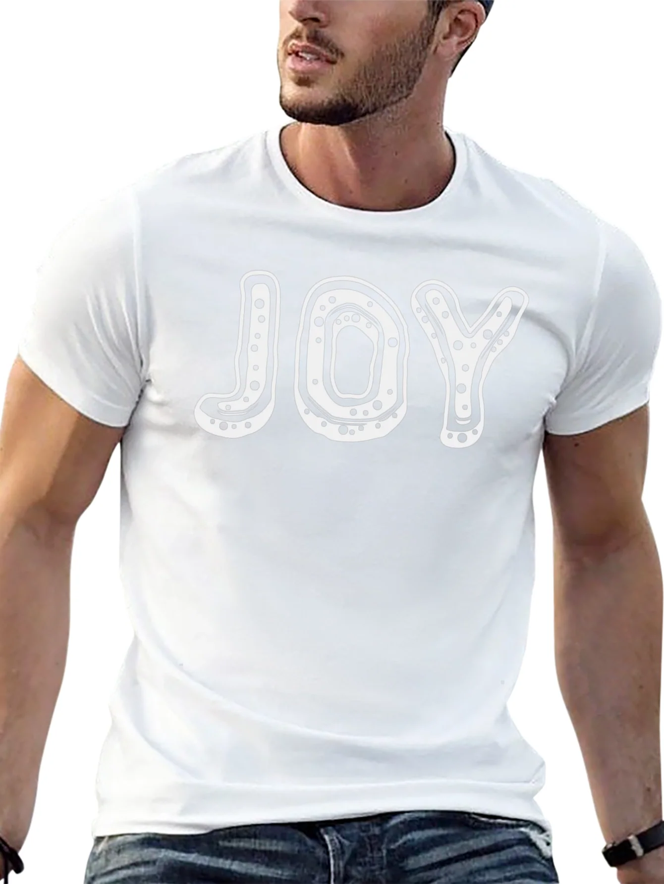 Joy Graphic Tee - Black Cotton T-Shirt