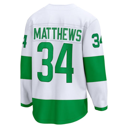 Auston Matthews Toronto Maple Leafs  St. Patricks Alternate Premier Breakaway  Jersey - White