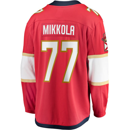 Niko Mikkola Florida Panthers   Premier Breakaway  Jersey - Red