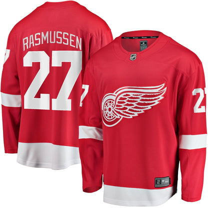 Michael Rasmussen Detroit Red Wings   Home Breakaway  Jersey - Red