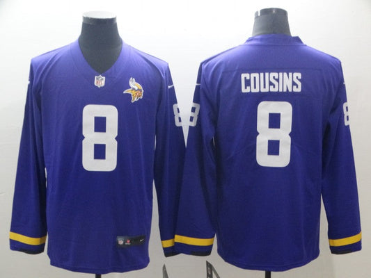 Men's Minnesota Vikings Kirk Cousins #8 Purple Game Player Jersey1