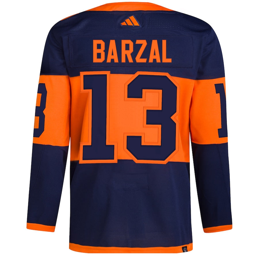 Mathew Barzal New York Islanders   2024 NHL Stadium Series Primegreen   Jersey  Navy