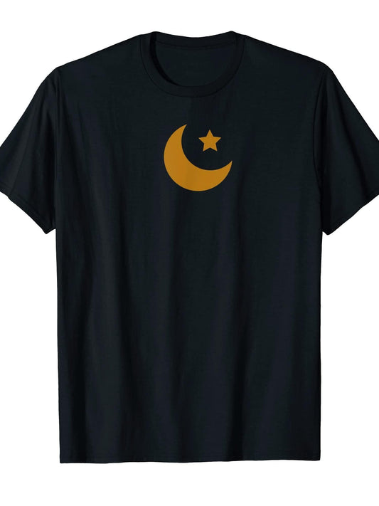 Ramadan Art Minimal T-Shirt Ramadan 180gsm Cotton Round Neck Short Sleeve Men Casual T-Shirt