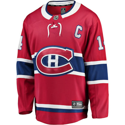 Nick Suzuki Montreal Canadiens   Home Captain Patch Breakaway  Jersey - Red