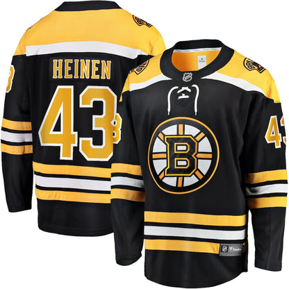 Danton Heinen Boston Bruins   Home Premier Breakaway  Jersey - Black