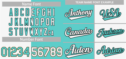 Custom White Aqua-Black Split Fashion Design Authentic Baseball Jersey