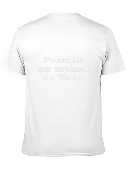 Feiern Ist Nur Zweimal T-Shirt - Black Crew Neck
