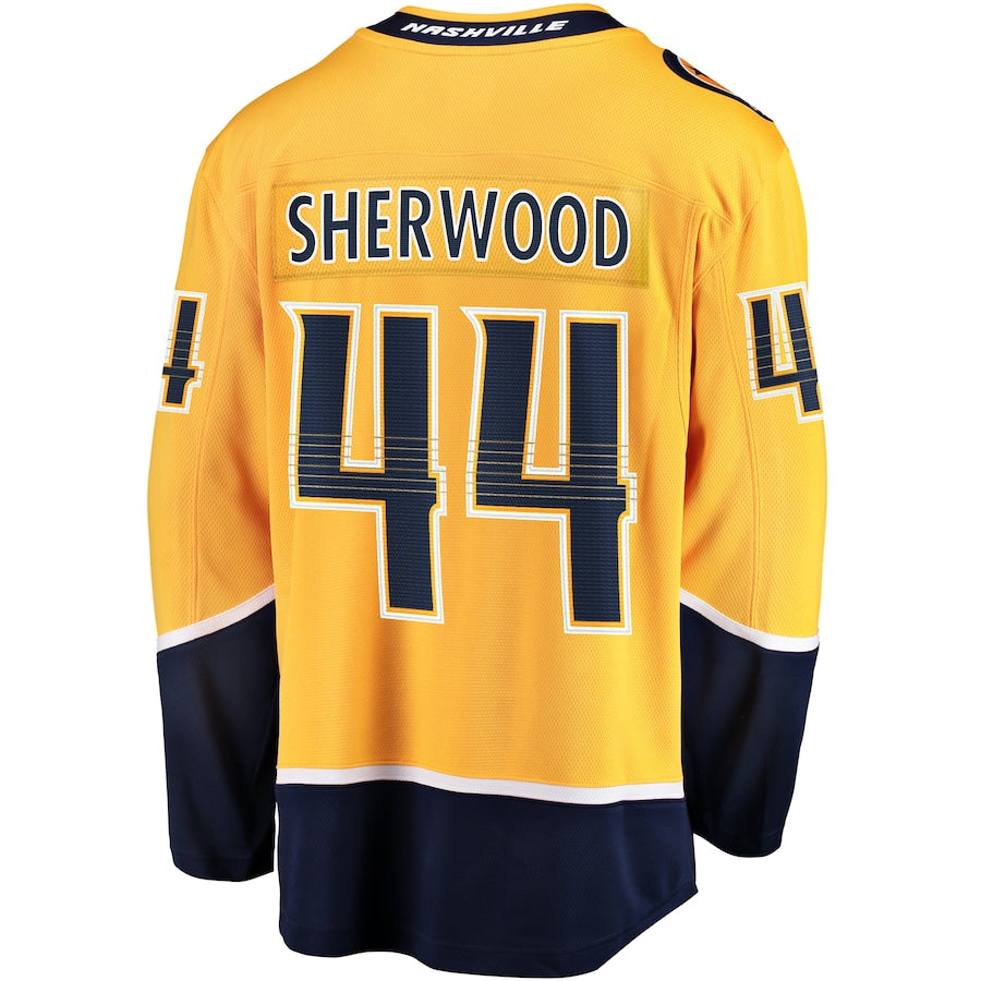 Kiefer Sherwood Nashville Predators   Home Breakaway  Jersey - Gold