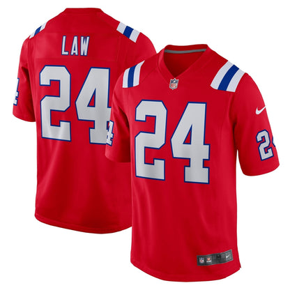 Ty Law New England Patriots Nike Retired   Alternate Game Jersey - Red
