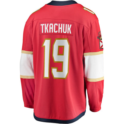 Matthew Tkachuk Florida Panthers   Home 2024 Stanley Cup Champions Breakaway  Jersey  Red