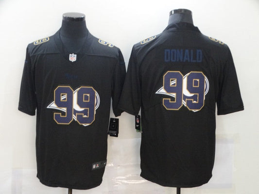 Men's Los Angeles Rams Aaron Donald #99 Black Authentic Game Jersey1