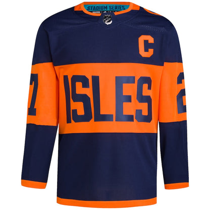 Anders Lee New York Islanders   2024 NHL Stadium Series Primegreen   Jersey  Navy
