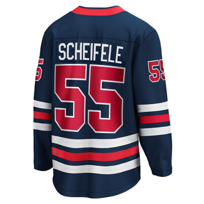 Men's Winnipeg Jets Mark Scheifele Fanatics Navy Alternate Premier Breakaway Jersey