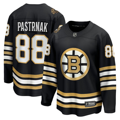 David Pastrnak Boston Bruins   100th Anniversary Premier Breakaway  Jersey - Black