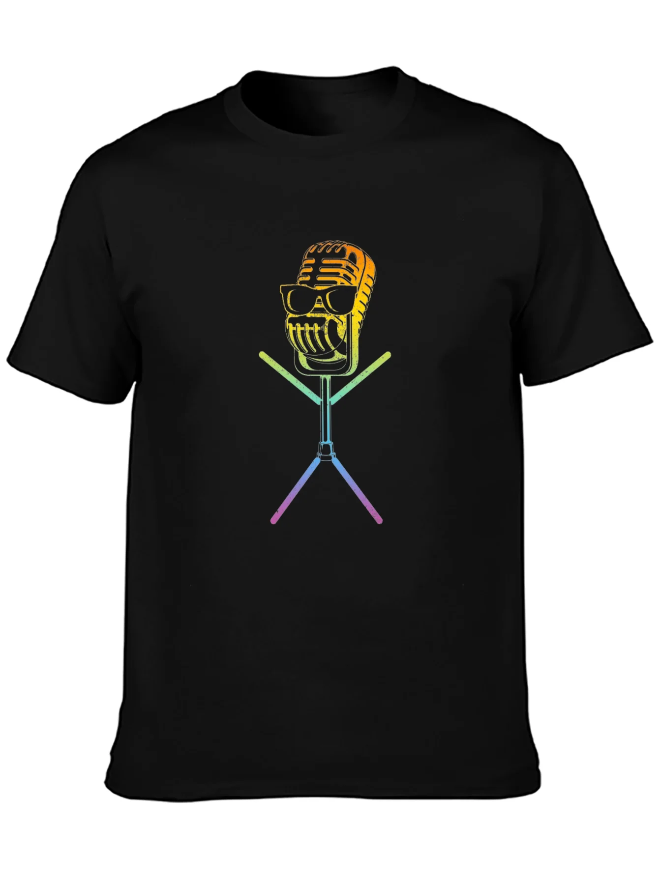 Cool Retro Microphone Graphic T-Shirt