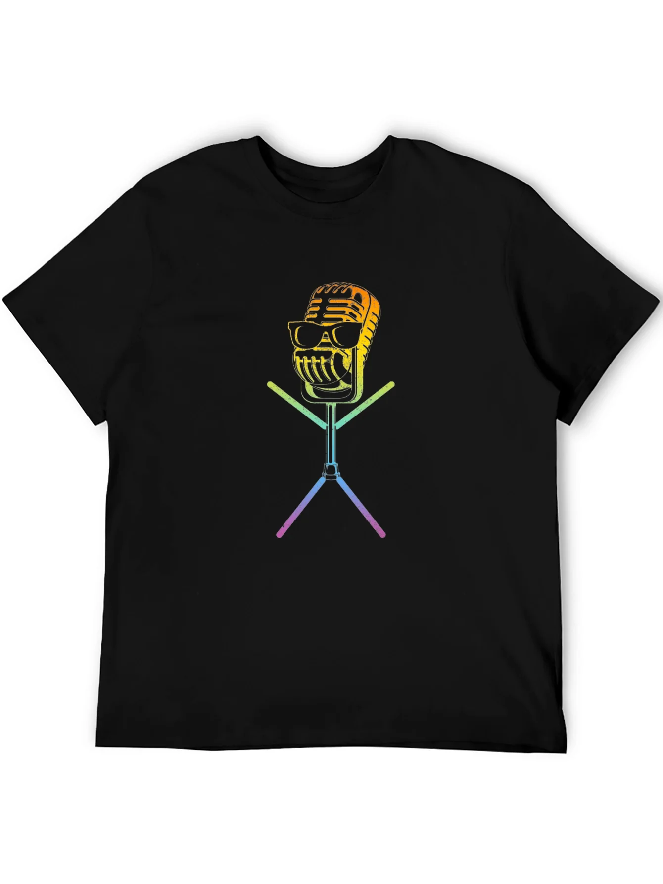 Cool Retro Microphone Graphic T-Shirt