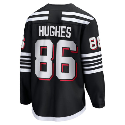 Jack Hughes New Jersey Devils   Alternate Premier Breakaway  Jersey - Black