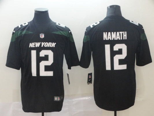 Men's New York Jets Joe Namath Black Game Jersey1