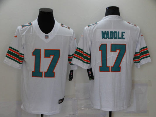 Men's Miami Dolphins Jaylen Waddle #17 White Game Player Jersey1